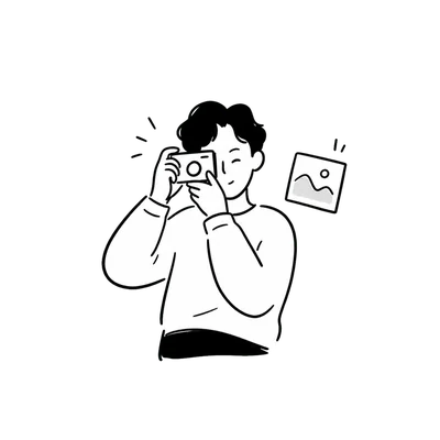 A person taking a photograph