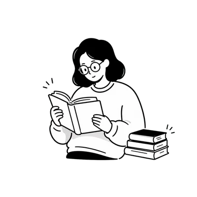 A person reading a book