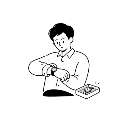 A person checking a watch